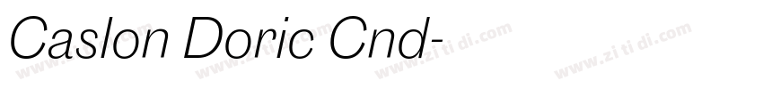 Caslon Doric Cnd字体转换